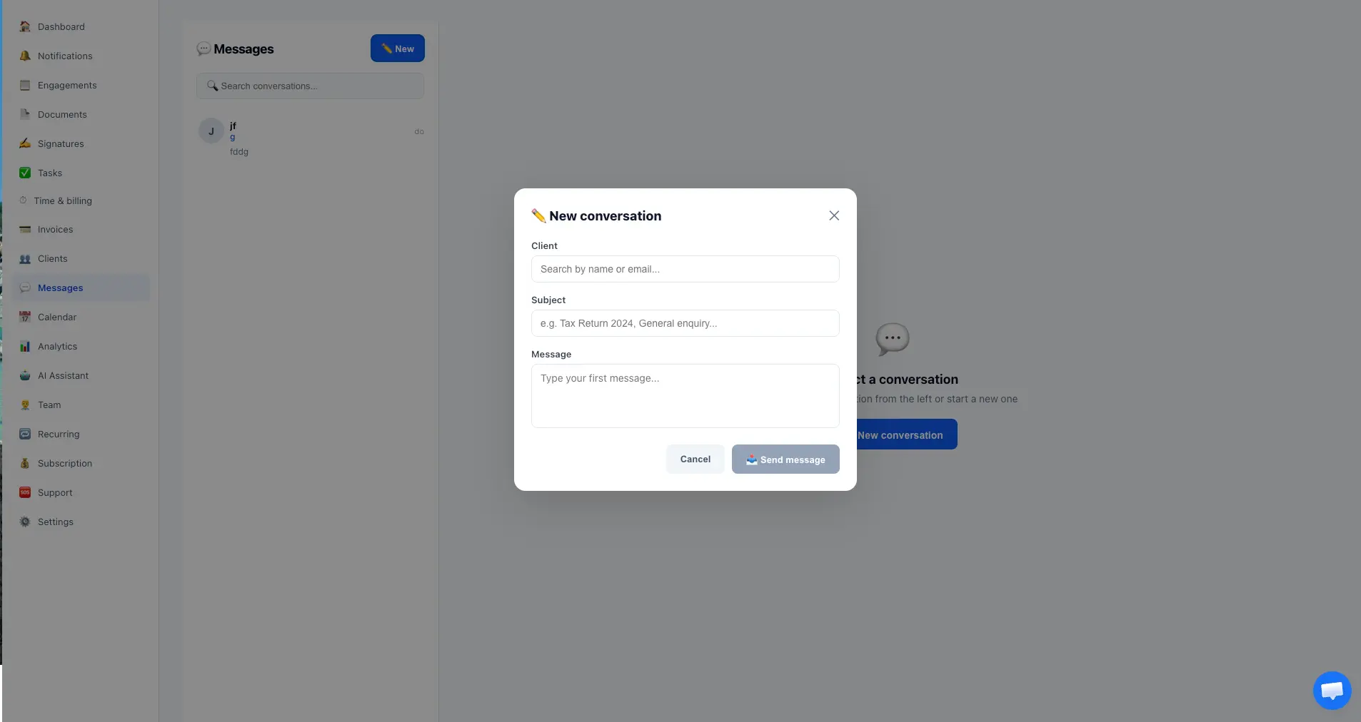Messages - Secure client communication